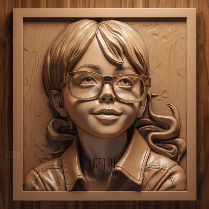 Megane Girl 2 stl model for CNC
